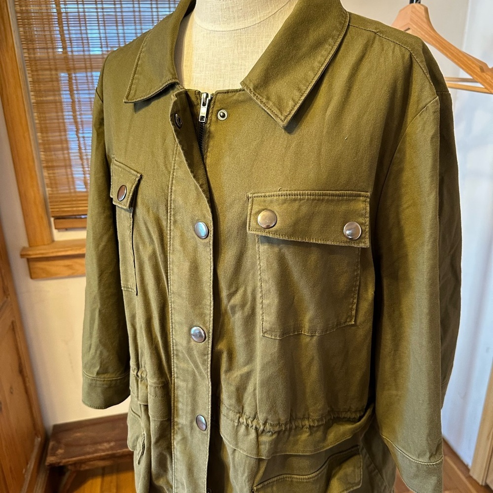 Lane Bryant Women's Olive Green Jacket Size 24 B9 - Picture 5 of 8